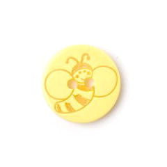 Button- 15mm Yellow Bee