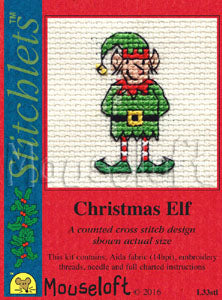 Stitchlets with Card & Envelope - Christmas Elf