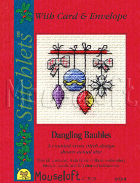 Stitchlets with Card & Envelope - Dangling Baubles