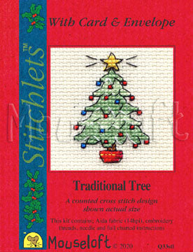 Stitchlets with Card & Envelope - Traditional Tree